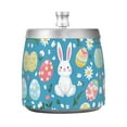 thumbnail image 7 of Yayeee Ashtray with Lid for Cigarette Smokeless Stainless Steel Home Ash Holder, Blue Easter Bunny, 7 of 7