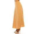 thumbnail image 2 of Women's Casual Solid Flare A-line Long Skirt with Elastic Waistband, 2 of 6