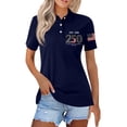 thumbnail image 2 of Trgacdwlo 1776-2026 250th Anniversary USA Womens Polo Shirts Patriotic Short Sleeve Golf Polo Shirt Women Tunic Shirt Blue XXXL, 2 of 4