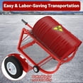 thumbnail image 5 of Reykilor 55 Gallon Drum Cradle, 600 lbs Capacity Steel Drum Dolly w/Retractable Drawbar & Wheels,Oil Drum Stand Drum Rack,Movable Drum Handling Cradle, 5 of 7