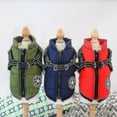 thumbnail image 2 of Warm Waterproof Jacket With Harness For Pet Dog Winter Comfy Cotton Apparel Padded Vest For, 2 of 2