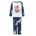 thumbnail image 2 of Elippeo Christmas Family Pajamas Matching Set, Elk Print Long Sleeve T-shirt with Pants Sleepwear Loungewear, 2 of 10