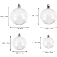 thumbnail image 2 of Bolas de adornos iridiscentes de varios tamaños, adornos de plástico transparente para manualidades de bricolaje, bolas de Navidad iridiscentes, adornos de Navidad transparentes, bolas de plástico par, 2 of 7