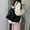 black, variant on Solid Color Women Shoulder Bag Soft Pu Leather Ladies Travel Handbag Large Capacity Female Casual Tote Shopping Bags Bolso Mujer