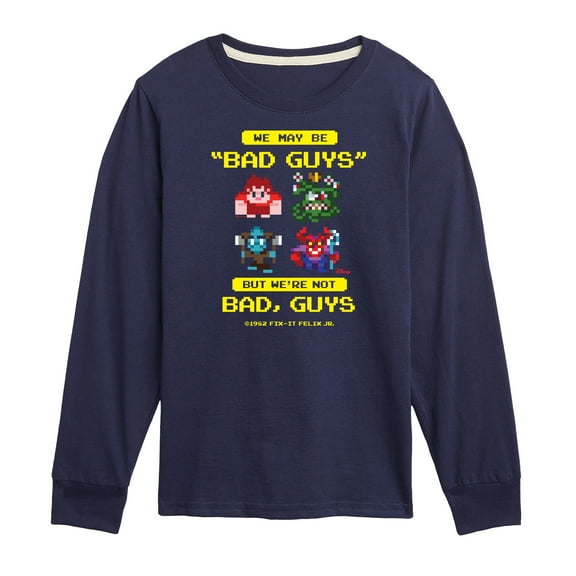Disney Wreck It Ralph - Bad Guys But Not Bad, Guys - Toddler & Youth Long Sleeve Graphic T-Shirt