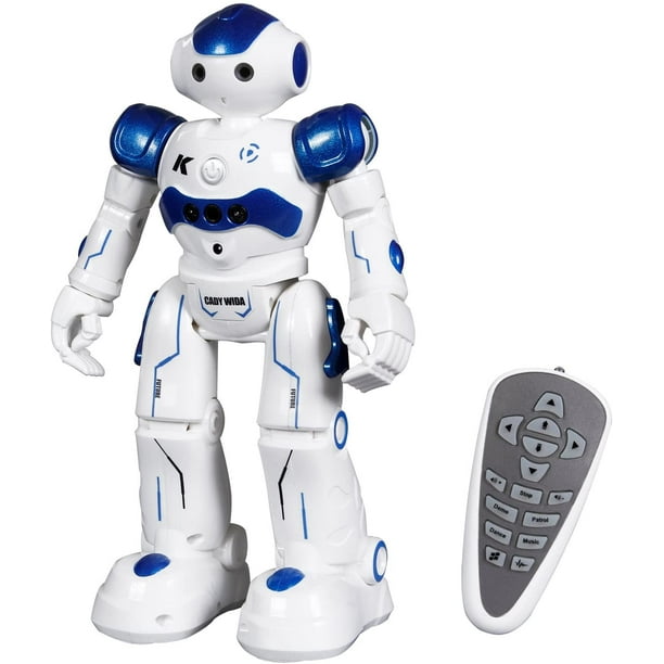 Robot Enfant Jouet, Jouets Robots Télécommandés Rechargeables，Avec Yeux  LED, Mus