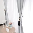 thumbnail image 3 of Uxcell 26.8'' Decorative Curtain Tieback Braid Rope Tassels Holder Polyester Black 2pcs, 3 of 7