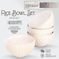 thumbnail image 3 of Creekview Home Emporium Soup Bowls 4 Pack - 6in White Embossed Stoneware Bowls, 3 of 7