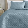 thumbnail image 3 of Noble Tencel 3 PC Queen Coverlet Set Silver Rivebrook Home Noble Tencel Collection Sky - King - 3 Piece, 3 of 5