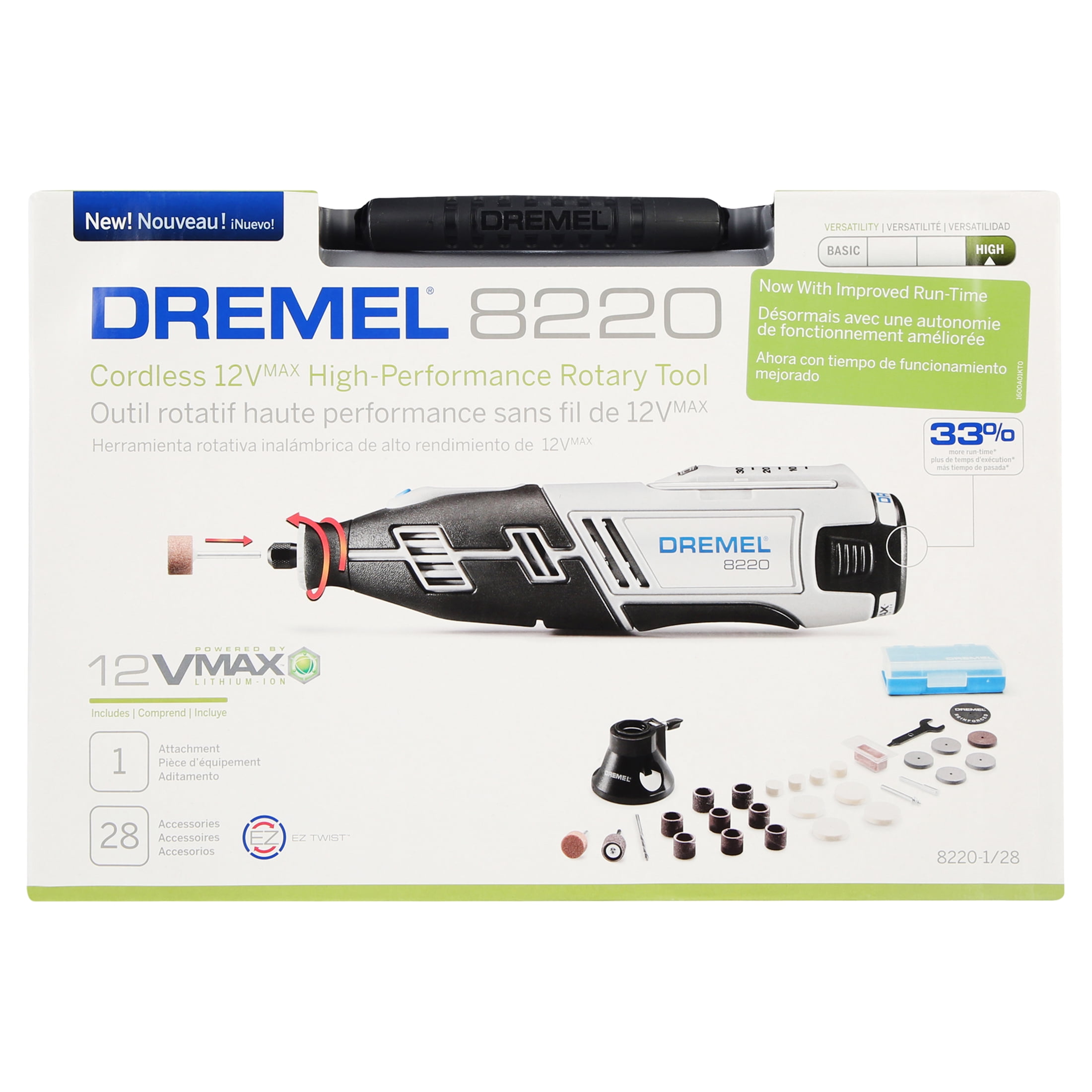 Dremel 8220 Cordless 12V High Performance Rotary Tool - Roller