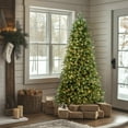 thumbnail image 4 of National Tree Company 7.5 ft Pre-Lit Jersey Fraser Fir Slim Artificial Christmas Tree, 800 Clear Lights, 2,468 Tips, Includes Stand, Green, 4 of 9