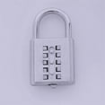 thumbnail image 4 of 4X Anti-Theft Button Combination Padlock Digit Push Password Lock Zinc Alloy Security Lock, 4 of 6