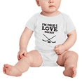 thumbnail image 2 of I'm Told I love Hockey Funny Baby Outfits For Boy Girl Unisex, 2 of 5