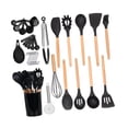thumbnail image 2 of veasfak 35 Pieces Convenient Kitchen Utensil Gadgets Tools Set Spatula with Holder Whisk Black, 2 of 7