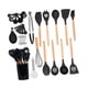 thumbnail image 2 of 35x Utensilios de cocina multifuncionales Cuchara Batidor Utensilios de cocina con soporte Cepillo Calor Negro, 2 of 7