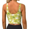thumbnail image 3 of Xecao Easter Bunny for Sports Bra with Removable Pads, Crop Tank Top Design, Women's Longline Sports Bra - Non-Wired - Small, 3 of 9