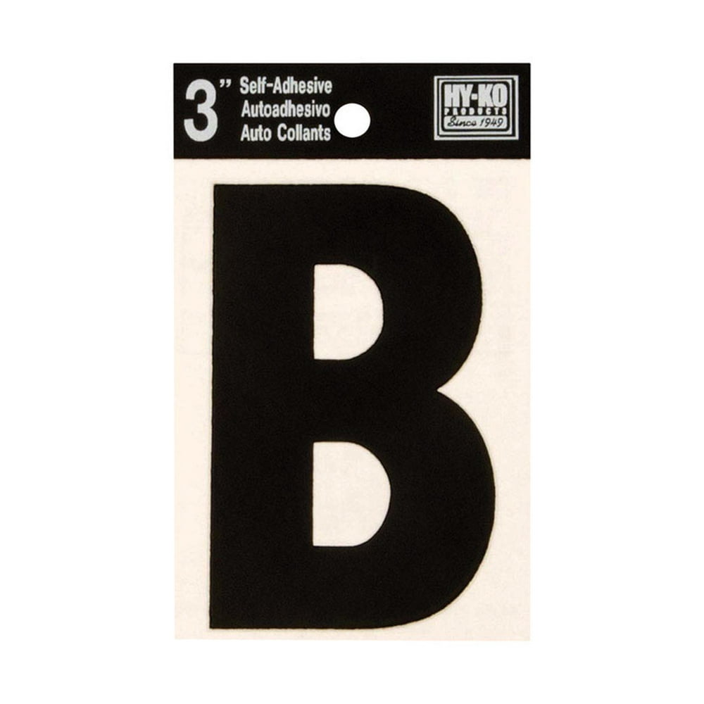 HyKo 3" Vinyl DieCut Letter B Boat Sticker, Black