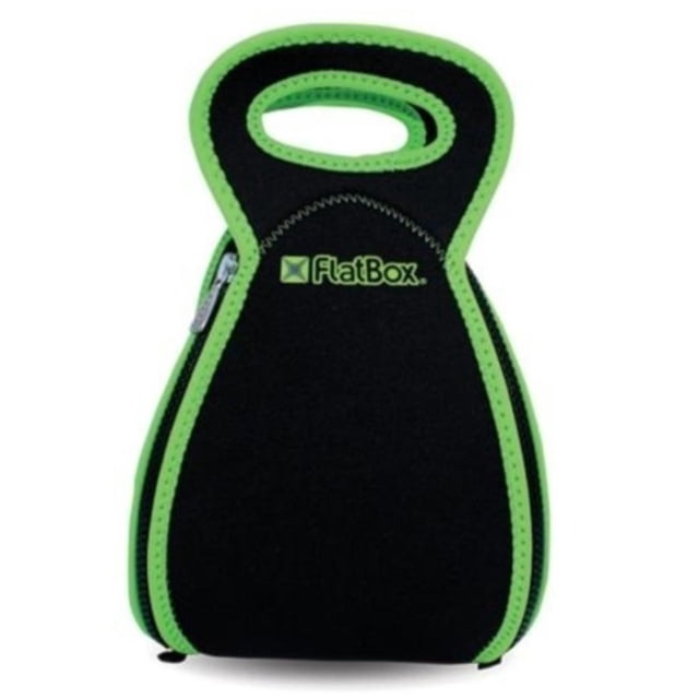 2 en 1 Lonchera Y Tapete Negro/Verde FLATBOX 101003P4