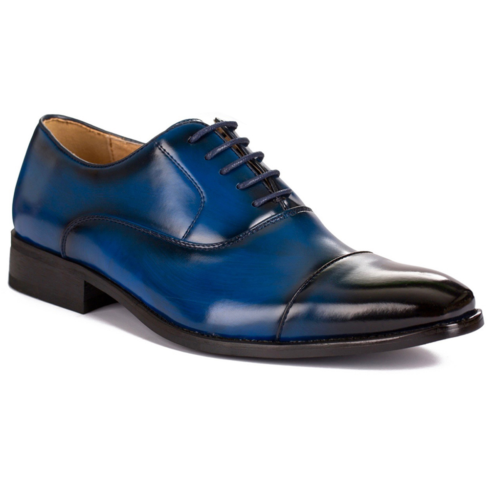 Gino Vitale Gino Vitale Laceup Cap Toe Dress Shoes
