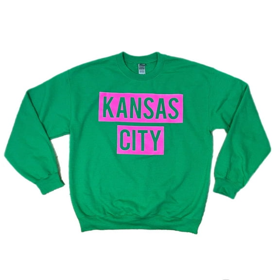 Pre-Owned Pink Dinosaur Gildan Heavy Blend Kansas City Sweatshirt