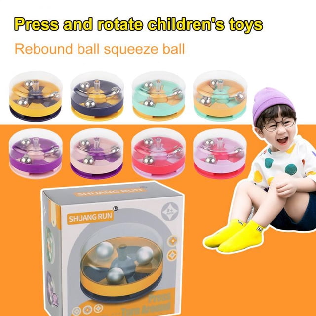Magical Bean Fingertip Toy Decompression Ball Press Rotating Children's Toy Rebound Ball Antistress Toy Christmas Gift heqiyong LED