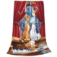thumbnail image 2 of Manta suave de Los Aristogatos para sofá, manta de franela extra suave, manta de aire acondicionado para siestas, regalos para mujeres, 2 of 8