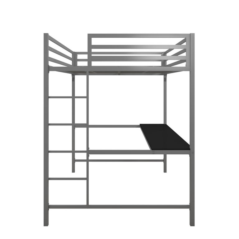 DHP Miles Metal Full Loft Bed with Desk, Silver - Walmart.com DHP Miles Metal Full Loft Bed with Desk, Silver - Walmart.com