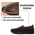 thumbnail image 2 of Men's Casual Loafer Comfort Lightweight Driving Travel Walking Flat Business Slip On Lace-Up Non-Slip Soft Sole Shoe Brown 9.5 US, 2 of 7
