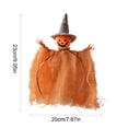 thumbnail image 3 of Halloween Hanging Ornament, Witch Pumpkin Black Cat Tattered Cloth Pendant, 23cm Vintage Style Fabric Decor for Tree Door Window Home Bar Holiday Party Arrangement, 3 of 7