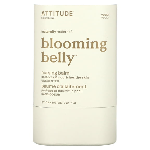 ATTITUDE Blooming Belly, Nursing Balm, Unscented, 1 oz (30 g)