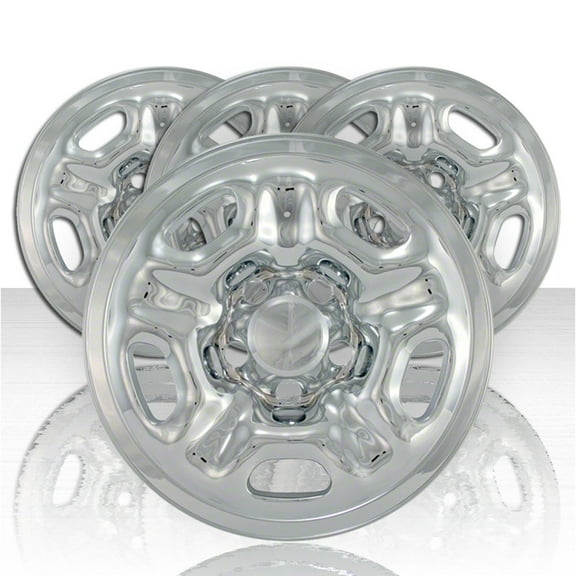 Set of Four 15' Chrome Wheel Skin Covers for 2008-2016 Toyota Tacoma Regular Cab