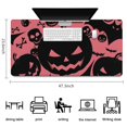 thumbnail image 5 of Long Mouse Pads for Desk,Halloween Pink Spooky Pumpkins and Bats Desk Mats on Top Of Desks, Desk Mouse Pad Extra Large with 3mm Non-Slip Base and Stitched Edge for Gaming,Office,Work,Home 47.3x23.6in, 5 of 5