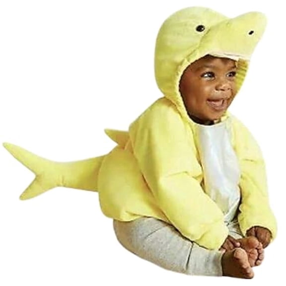 Baby Unisex Plush Pullover Shark Hoodie w Tail Warm Comfort Soft Blanket Sweater Top (12-18 Months)