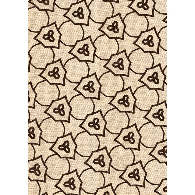 Ahgly Company Tapis d'Intérieur Lavables en Machine, Rectangles de Transition Brun Clair, 2' x 5'