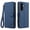 Blue, variant on Case for Samsung Galaxy A37 Retro Flip Wallet Leather Phone Cover with Card Slot Stand Holder Shockproof Protective