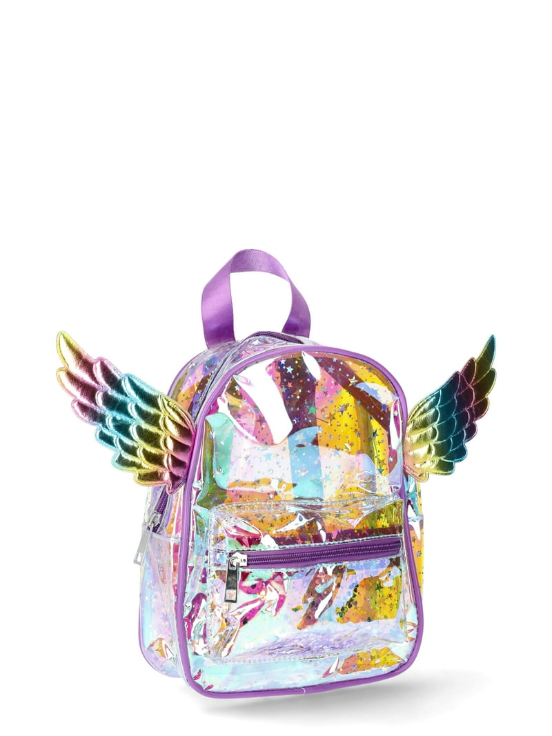 Wonder Nation Kids Unicorn Wing Mini Backpack, Glittery