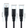 thumbnail image 3 of IEC320 C8 2Pin Male to 2xC7 Female Y Split Power Cable C8 to 2 C7 IEC320 2Pin Figure 8 Male to 2 Female Cord, 3 of 9