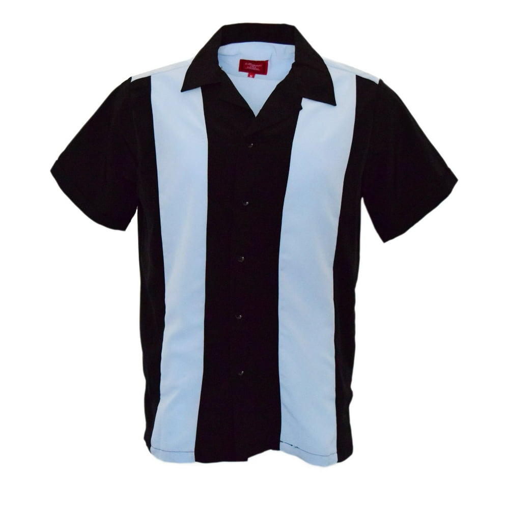 Guayabera - Guayabera Men's Retro Classic Bowling Two Tone Dress Shirt ...