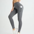 thumbnail image 7 of Women's High Waisted Leggings with Pockets Stretchy Yoga Workout Athletic Pants, 7 of 7