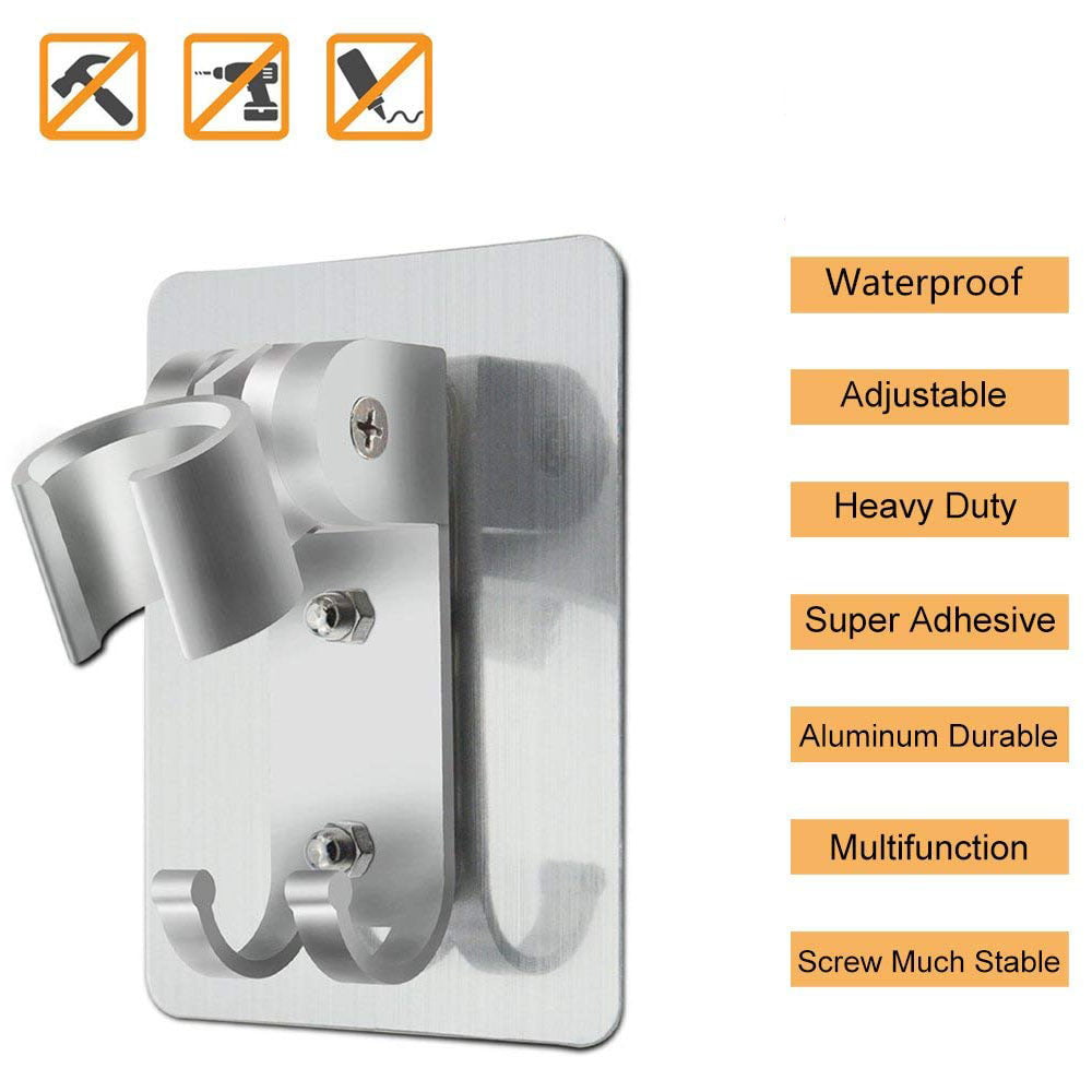 Shower Head Holder Strong Aluminum Wall Mounting Bracket Adjustable Shower 