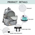 thumbnail image 4 of Grey and Gold Marble Pattern Backpack for School, Cute School Bag with Adjustable Shoulder Straps and Padded Back, 13.4"x11"x4.7", 4 of 5