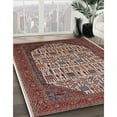 thumbnail image 3 of Ahgly Company Machine Washable Indoor Square Industrial Modern Light French Beige Brown Area Rugs, 5' Square, 3 of 7