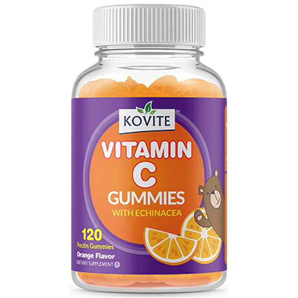 Kovite Kosher Childrens Vitamin C Chewable Orange Flavor 120