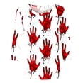 thumbnail image 5 of Fartey Halloween Crew Neck Pullover Tops for Women Fashion Fall 3/4 Sleeve Tunic Shirts Horror Bloody Graphic Holiday Blouses Casual Loose Daily Tops,L, 5 of 5