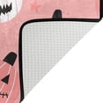 thumbnail image 5 of SKYSONIC 72x48in Autumn Pumpkins Bats Pink Area Rug, Halloween Jack-O'Lantern Non-Slip Floor Carpet for Indoor Living Dining Room and Bedroom Area, 5 of 5