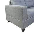 thumbnail image 5 of Hommoo Modern Linen 2-Piece Couch Living Room Sofa Set Sectional Couches and Sofas, L-Shaped Sectional Couch Sofa, Grey(No Ottoman), 5 of 7