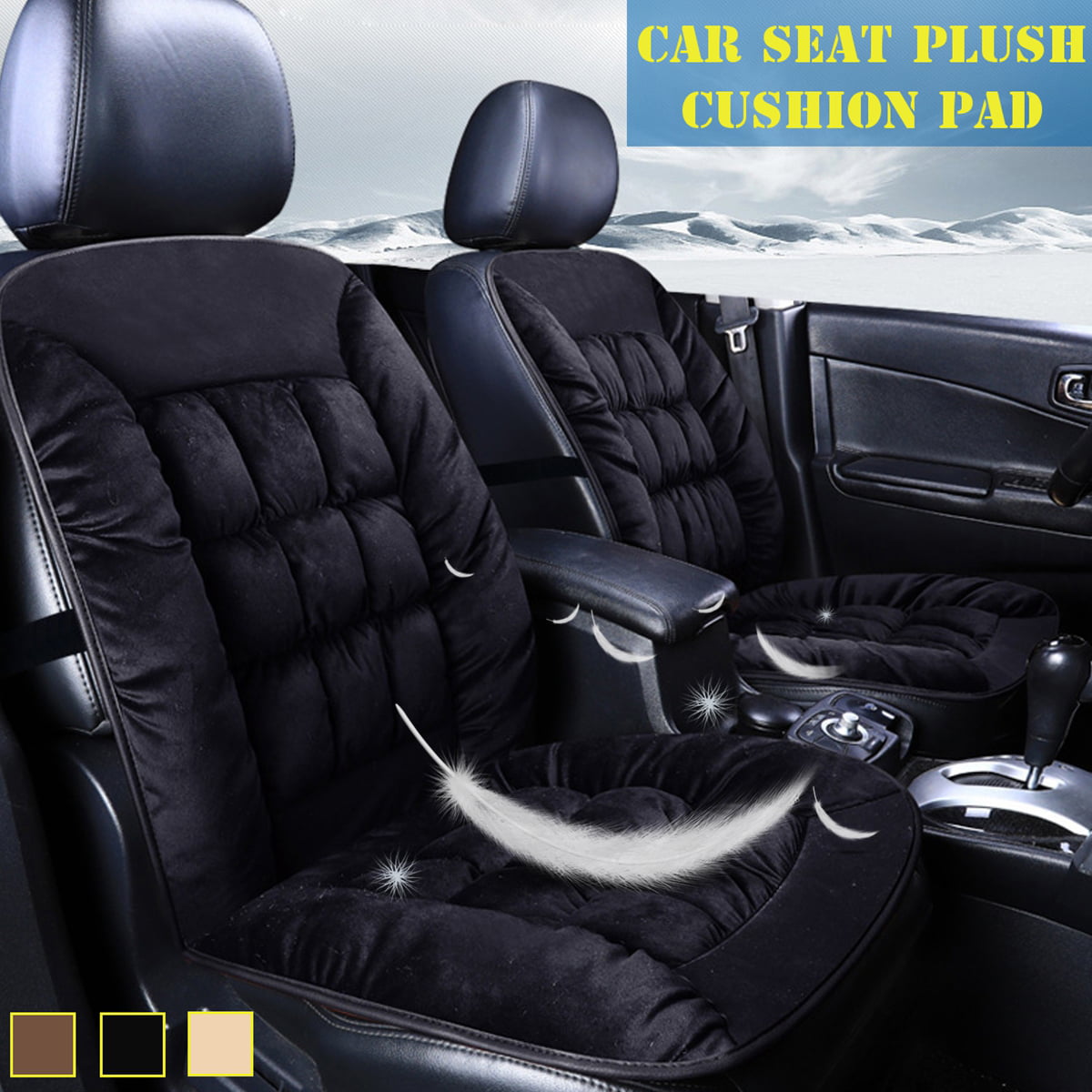 Universal Car Plush Cotton Soft Seat Cushion Car Interior Car Seat