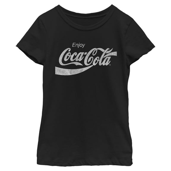 Girls Coca Cola Distressed Enjoy T Shirt