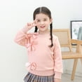 thumbnail image 3 of Tiijoy Toddler Girls Cute Bow Sweatshirt Soft Crew Neck Pullover Top, Sizes 1-2, 3 of 8