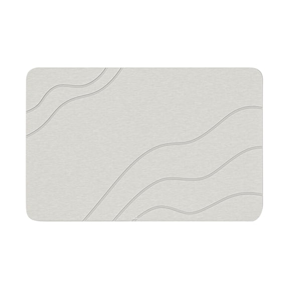 Stone Bath Mat, Diatomaceous Earth Shower Mat for Bathroom Grey | Fast Drying, Super Absorbent, Non-Slip Design, Easy to Clean, Natural Diatomaceous Earth